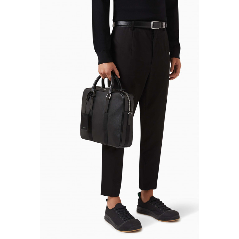 Sandro - Large Logo Briefcase in Coated-canvas