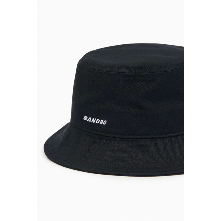 Sandro - Bob Logo-embroidered Bucket Hat in Cotton