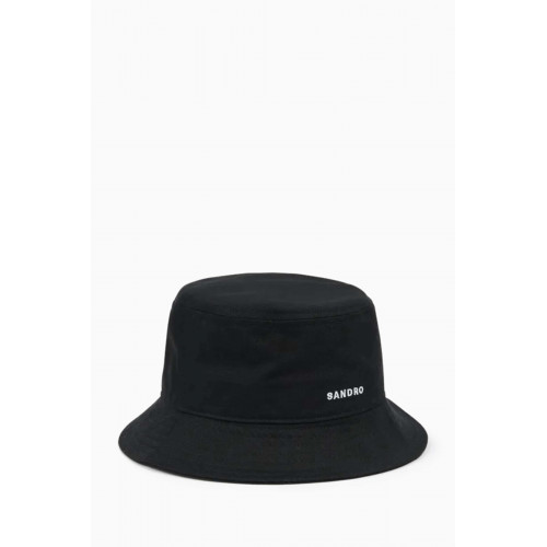 Sandro - Bob Logo-embroidered Bucket Hat in Cotton