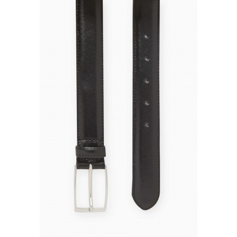 Sandro - Buckled Belt in Saffiano-leather