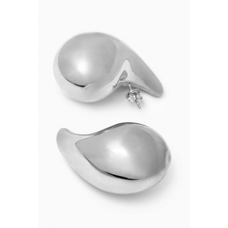 Bottega Veneta - Large Drop Earrings in Sterling Silver