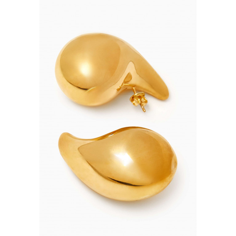 Bottega Veneta - Large Drop Earrings in 18kt Gold-plated Sterling Silver