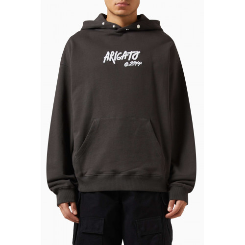 Axel Arigato - Logo-embroidered Tag Hoodie in Organic Cotton