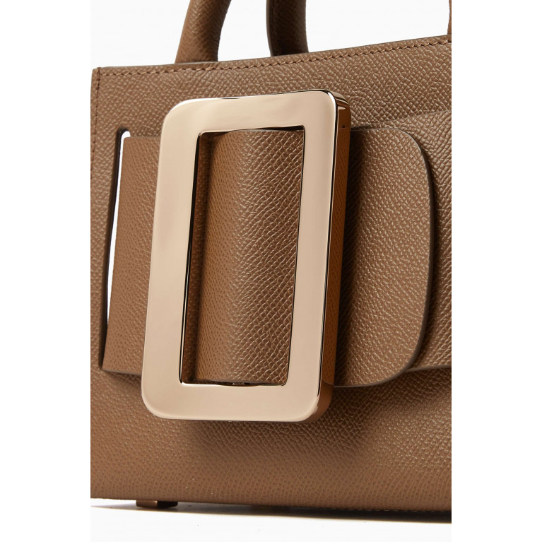 BOYY - Mini Bobby 18 Tote Bag in Grained Leather Brown