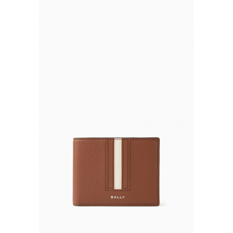 Bally - Logo Stripe Bi-fold Wallet in Leather