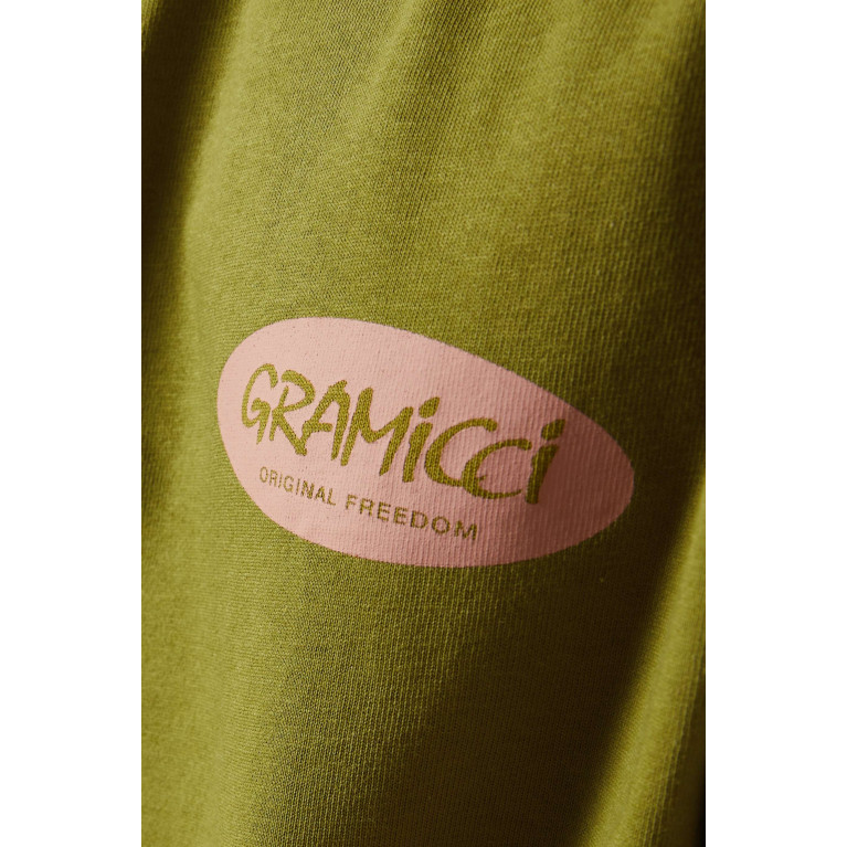 Gramicci - Original Freedom Logo T-shirt in Organic Cotton-jersey Green
