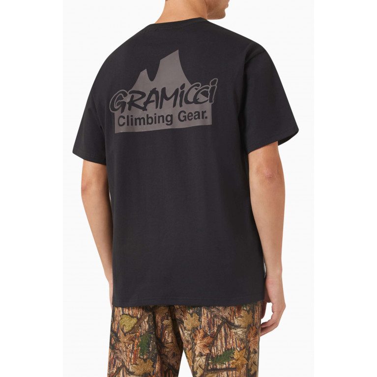 Gramicci - Climbing Gear Logo T-shirt in Organic Cotton-jersey Black