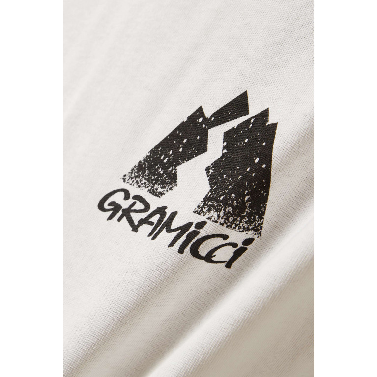 Gramicci - Logo Summit T-shirt in Organic Cotton-jersey White