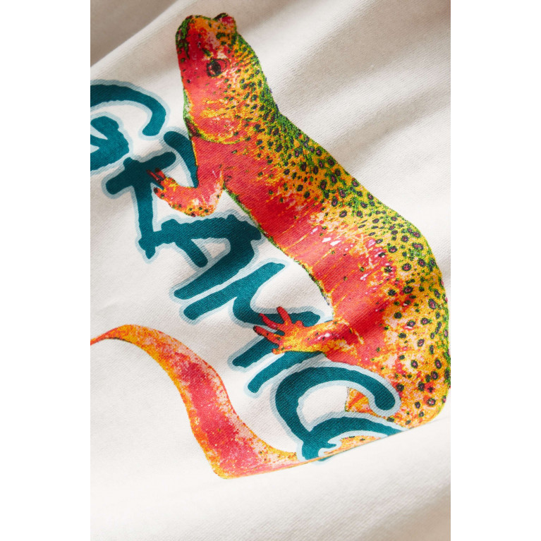 Gramicci - Salamander Logo T-shirt in Organic Cotton-jersey White