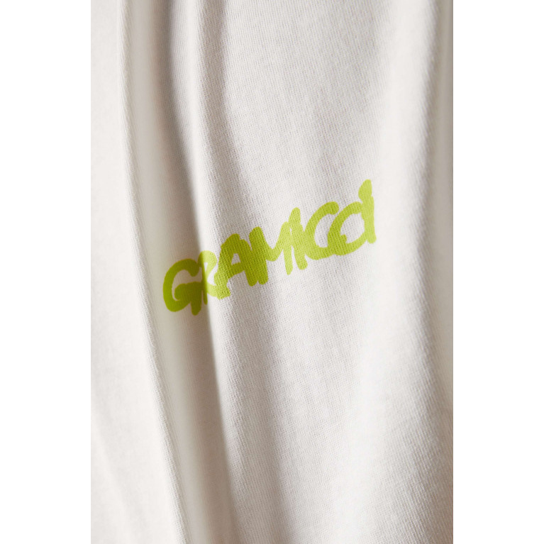 Gramicci - Footprints T-shirt in Organic Cotton-jersey White