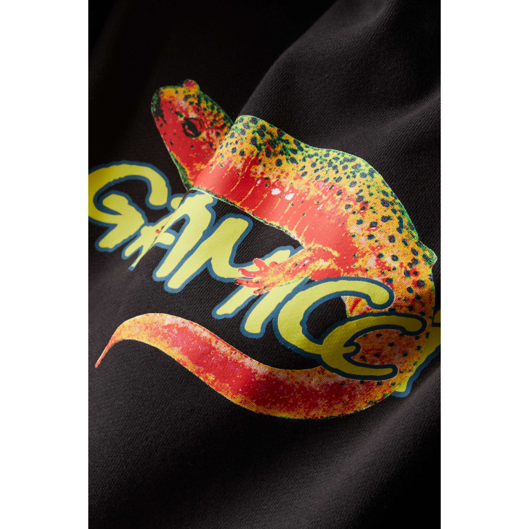 Gramicci - Salamander Logo-print Hoodie in Cotton-terry Black