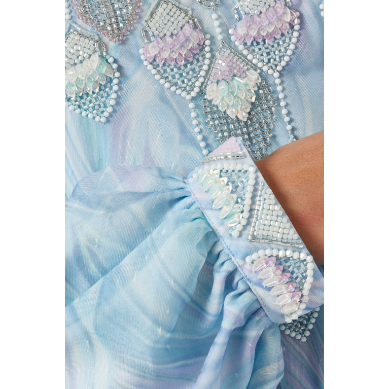 Designer’s Empire - Embellished Maxi Dress in Linen