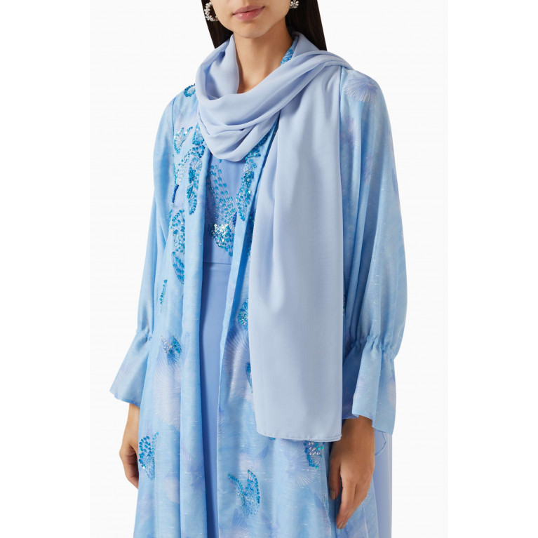 Moonoir - Sequin-embellished Jacket & Dress Set in Linen