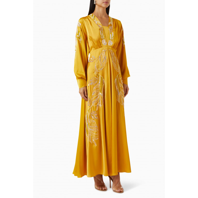 Moonoir - Embellished Dress in Crepe-satin