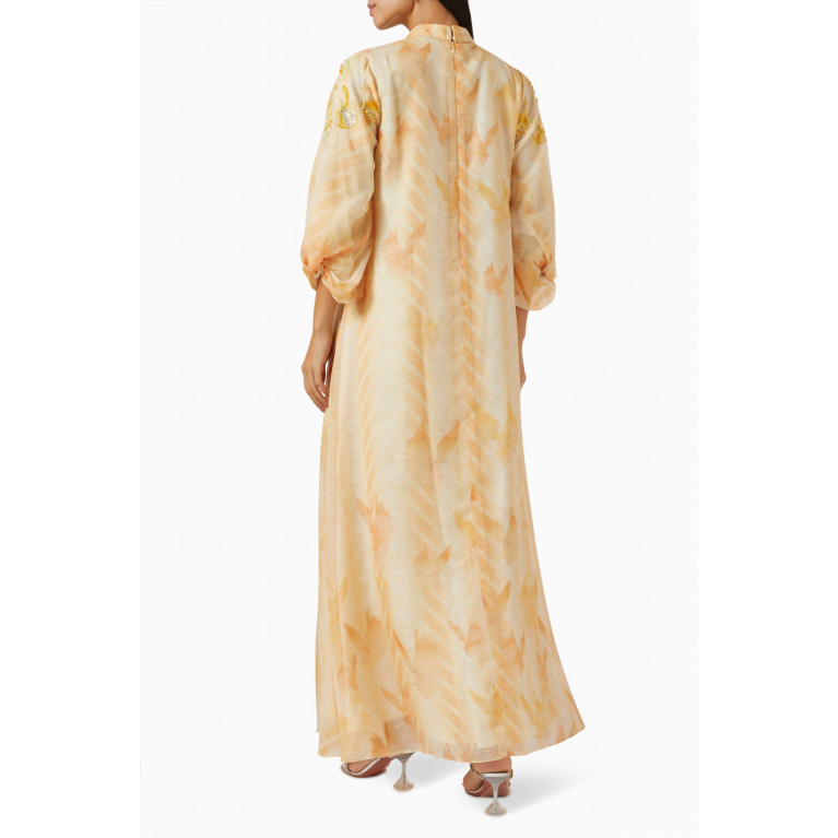 Moonoir - Bead-embellished Dress in Linen
