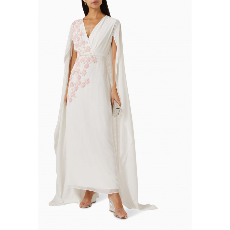 Moonoir - Bead-embellished Dress in Chiffon