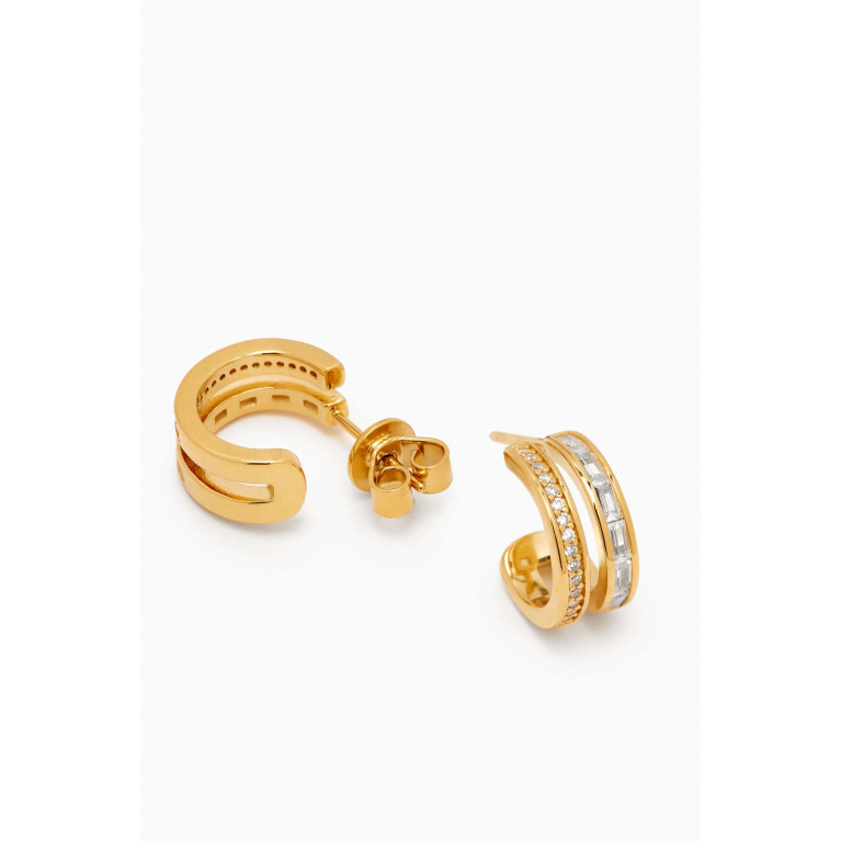 PDPAOLA - Bianca Hoop Earrings in 18kt Gold-plated Sterling Silver