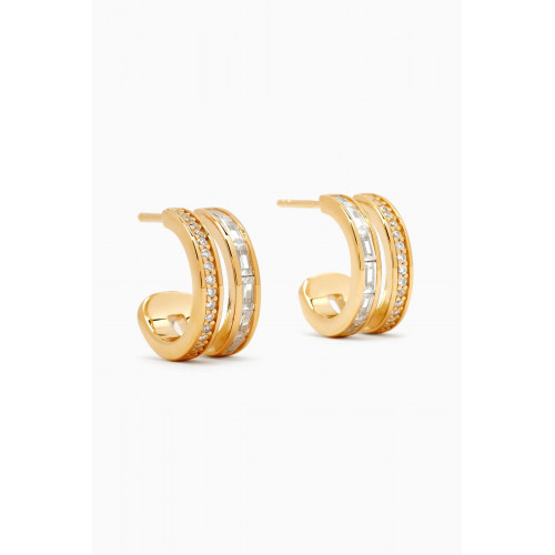 PDPAOLA - Bianca Hoop Earrings in 18kt Gold-plated Sterling Silver