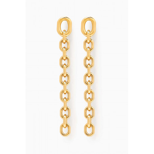 PDPAOLA - Vesta Chain Drop Earrings in 18kt Gold-plated Brass