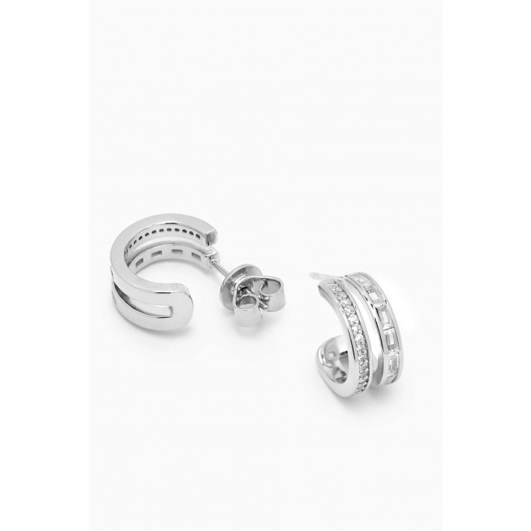PDPAOLA - Bianca Hoop Earrings in Sterling Silver