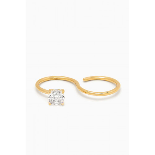 PDPAOLA - Olympia Two Finger Ring in 18kt Gold-plated Sterling SIlver