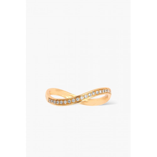 HIBA JABER - Infinity Diamond Midi Ring in 18k Yellow Gold