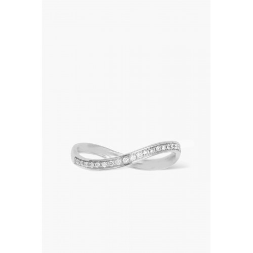 HIBA JABER - Infinity Diamond Ring in 18k White Gold