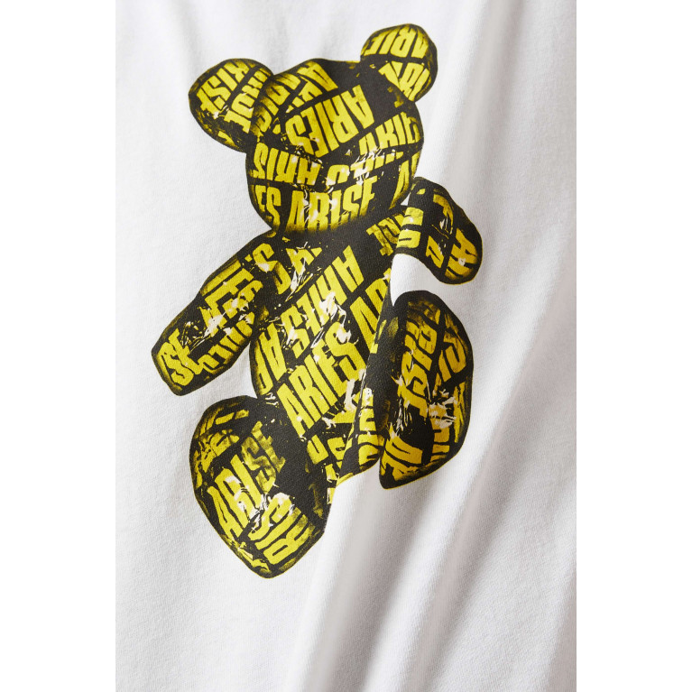 Aries - Taped Teddy T-shirt in Cotton Jersey