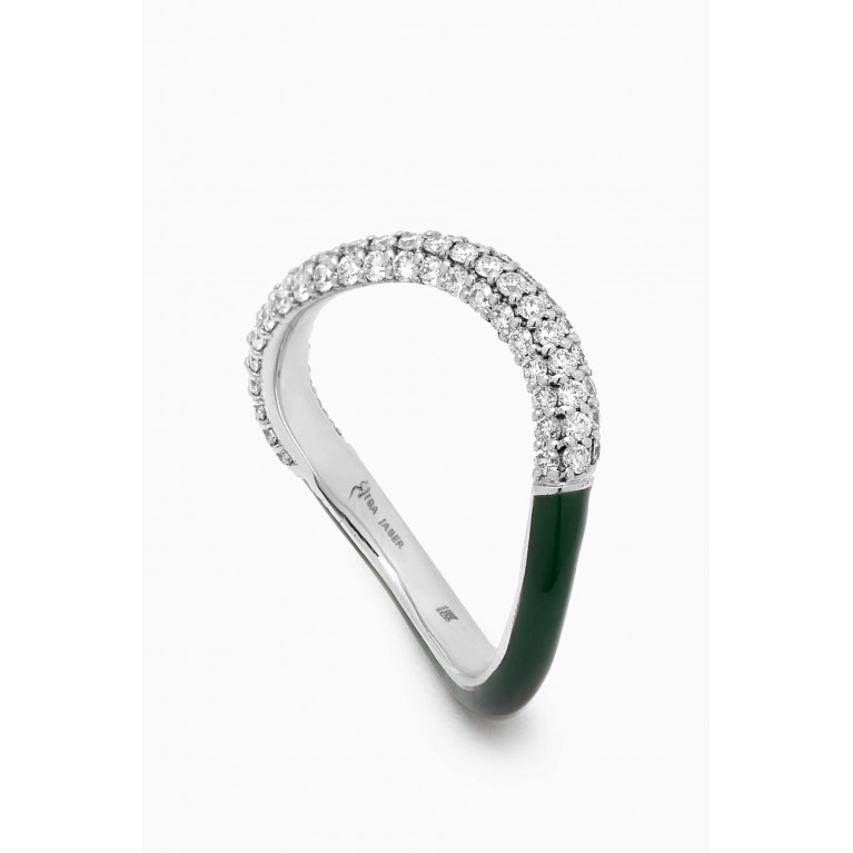 HIBA JABER - Bold Infinity Diamond Ring in 18kt White Gold