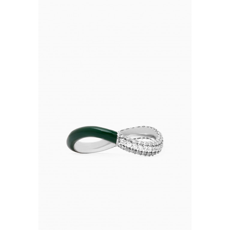 HIBA JABER - Bold Infinity Diamond Ring in 18kt White Gold