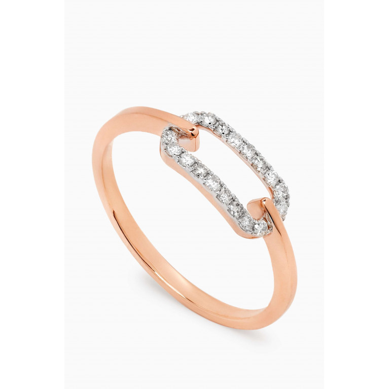 Damas - Lync Diamond Ring in 18kt Rose Gold