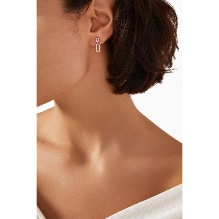 Damas - Lync Diamond Drop Earrings in 18kt Rose Gold