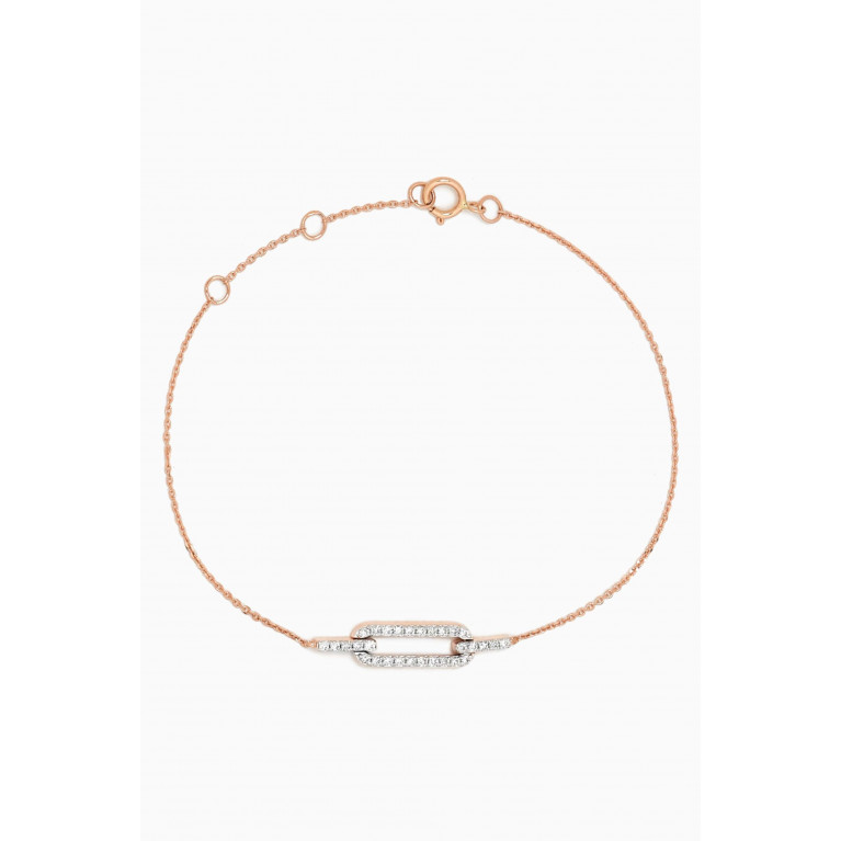 Damas - Lync Chain Diamond Bracelet in 18kt Rose Gold