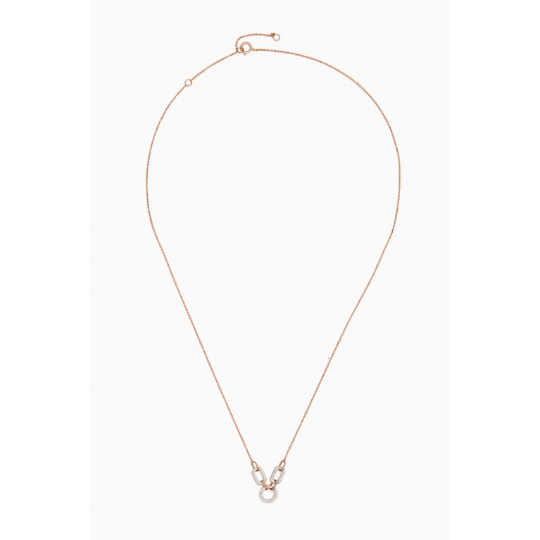 Damas - Lync Chain Diamond Necklace in 18kt Rose Golld