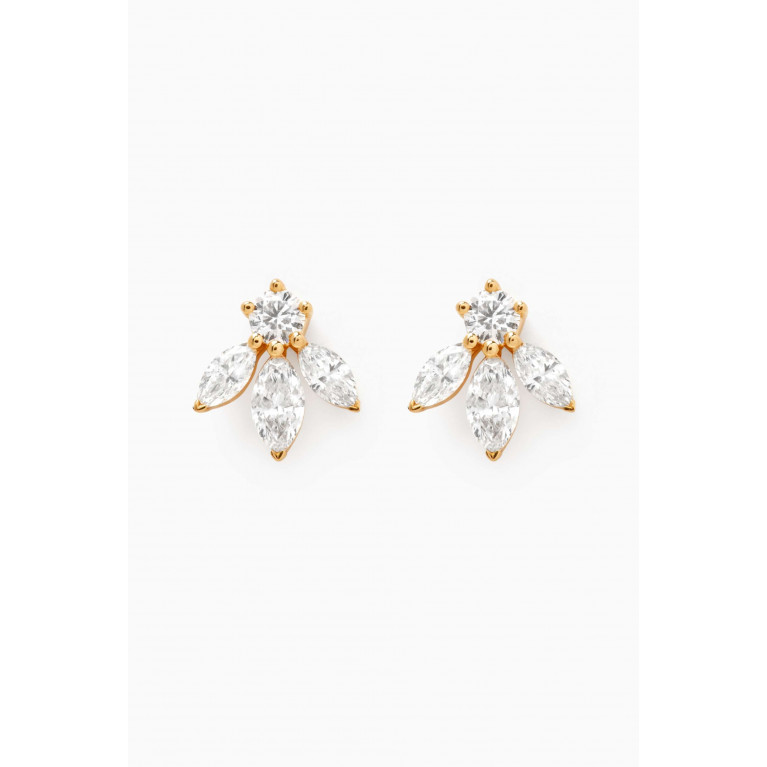 Fergus James - Pixie Wings Diamond Stud Earrings in 18kt Yellow Gold