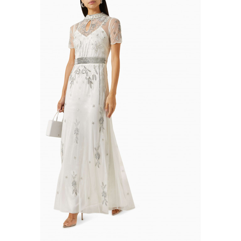 Frock&Frill - Embellished Maxi Dress in Tulle