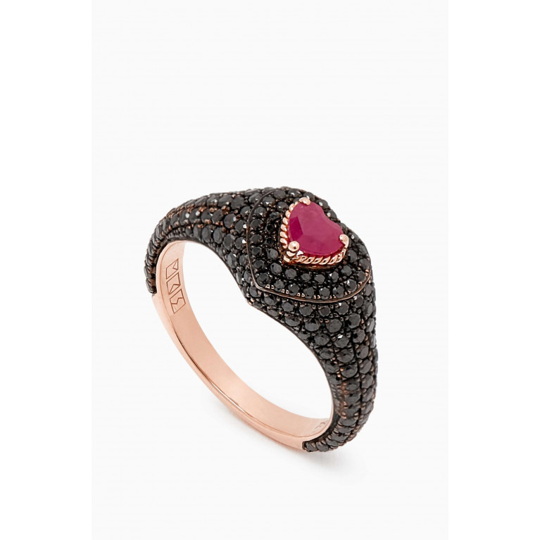 MKS Jewellery - Diamond Pink Ring in 18kt Gold