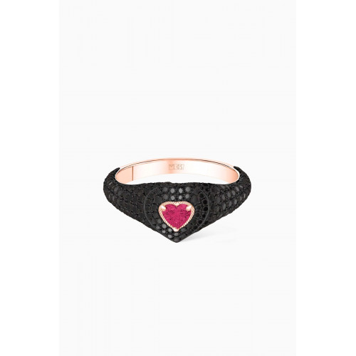 MKS Jewellery - Diamond Pink Ring in 18kt Gold