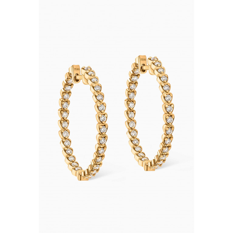 MKS Jewellery - Always Love Diamond Hoop Earrings in 18kt Gold