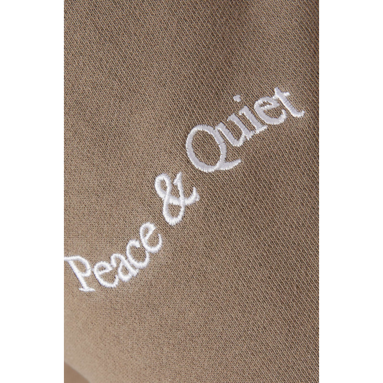 Museum of Peace & Quiet - Wordmark Sweatpants in Cotton Jersey Brown