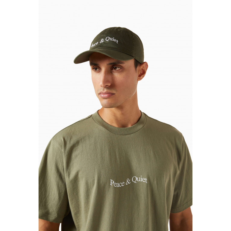 Museum of Peace & Quiet - Wordmark Dad Hat in Cotton Green