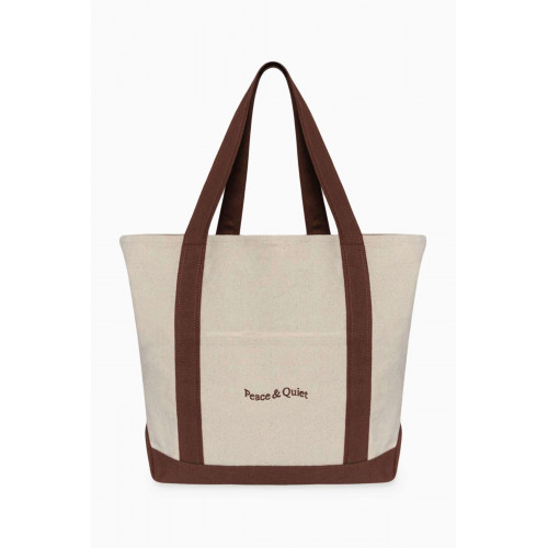 Museum of Peace & Quiet - Wordmark Boat Tote in Canvas Brown