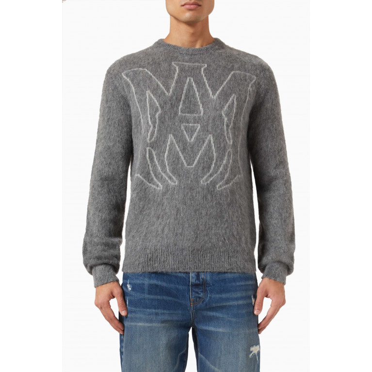 Amiri - Logo-jacquard Sweater in Mohair Blend