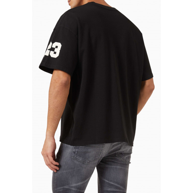 Amiri - Flocked Hockey Skater T-shirt in Cotton Jersey Black