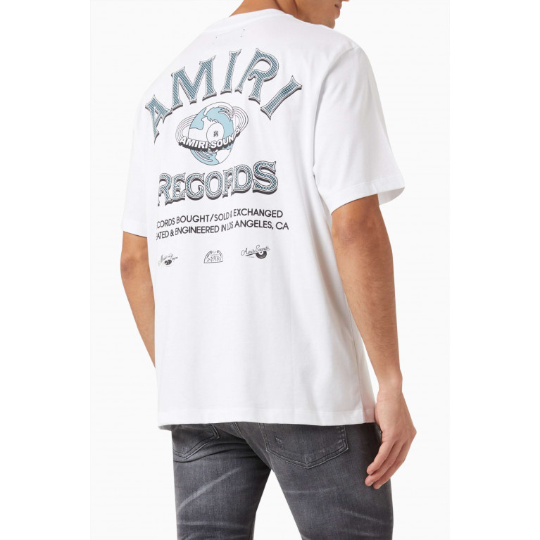 Amiri - Global Records T-shirt in Cotton Jersey