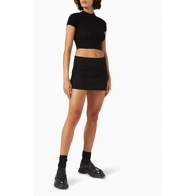 Kith - Arys Mini Skirt in Pointelle-knit