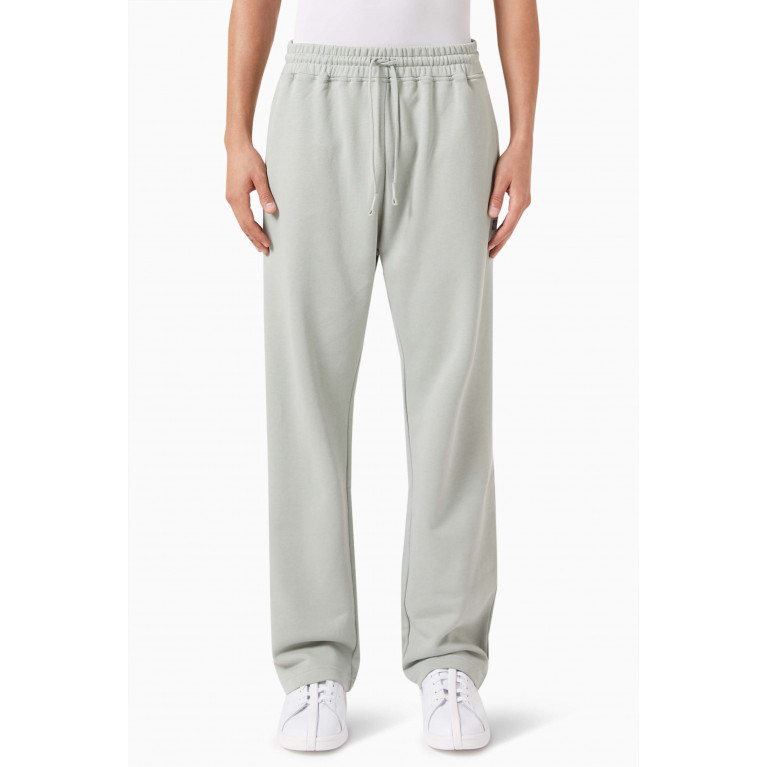 Les Benjamins - Logo-embroidered Sweatpants in Cotton Grey