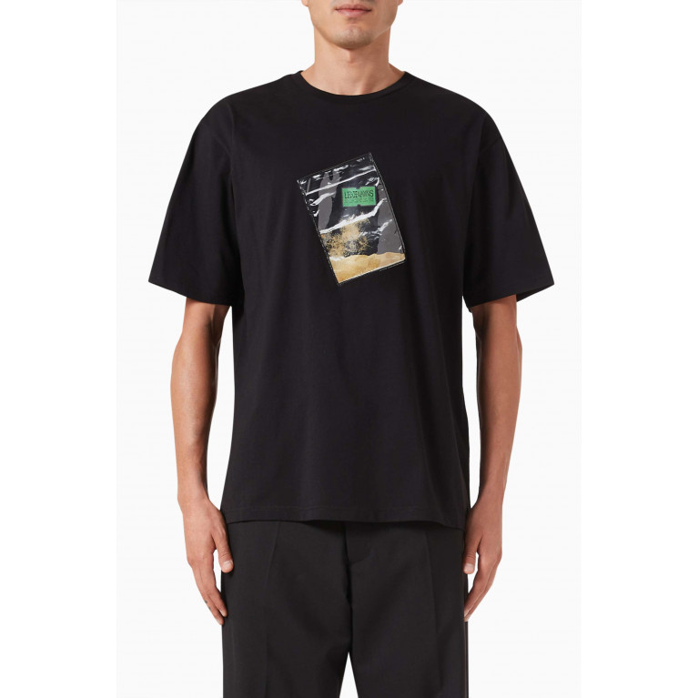 Les Benjamins - Graphic-print T-shirt in Cotton-jersey Black