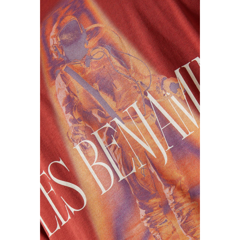 Les Benjamins - Graphic-print T-shirt in Cotton-jersey Red