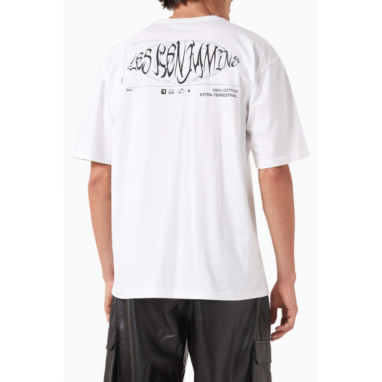 Les Benjamins - Graphic-print T-shirt in Cotton-jersey White
